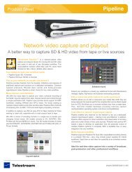 Network video capture and playout Pipeline - Telestream