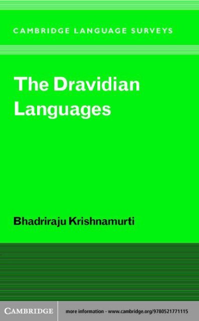 Paradoks pumpe Lao THE DRAVIDIAN LANGUAGES - Turuz.info