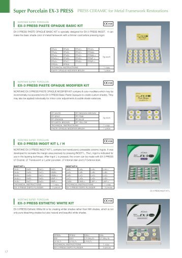 Super Porcelain EX-3 PRESS - noritake dental materials