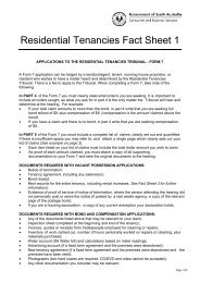 Residential Tenancies Fact Sheet 1 - SA.Gov.au