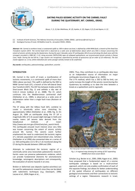 Archaeoseismology and Palaeoseismology in the Alpine ... - Tierra