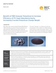 Benefit of FBR Granular Polysilicon to Increase Efficiency of PV Ingot ...