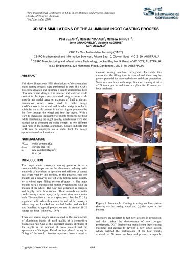 3D SPH simulations of the aluminium ingot casting process - CFD