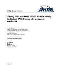 Quality Indicator User Guide: Patient Safety Indicators (PSI) Composite Measures