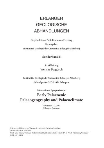 Erlanger geologische Abhandlungen - Institut für Geologie der ...