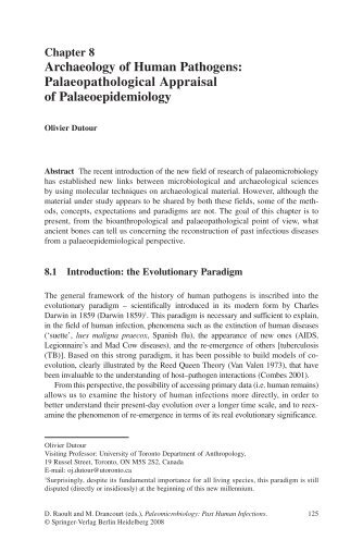 Archaeology of Human Pathogens: Palaeopathological Appraisal of ...