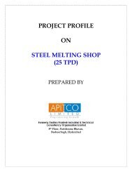project profile on steel melting shop