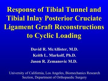 Response of Tibial Tunnel and Tibial Inlay ... - ACL Study Group