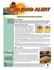 Hazard Alert: Engulfment and suffocation in grain bins