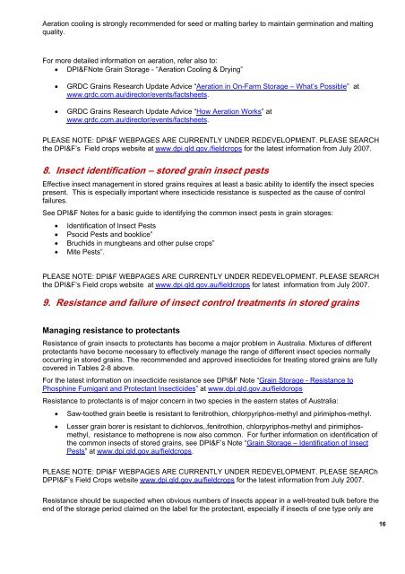 Insect Control in Stored Grain - Department of Primary Industries