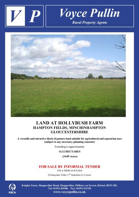LAND AT HOLLYBUSH FARM - Voyce Pullin