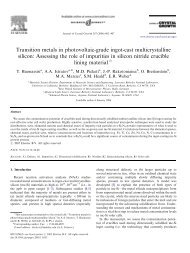 Transition metals in photovoltaic-grade ingot-cast multicrystalline ...