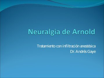 Neuralgia de Arnold - Instituto de Neurología