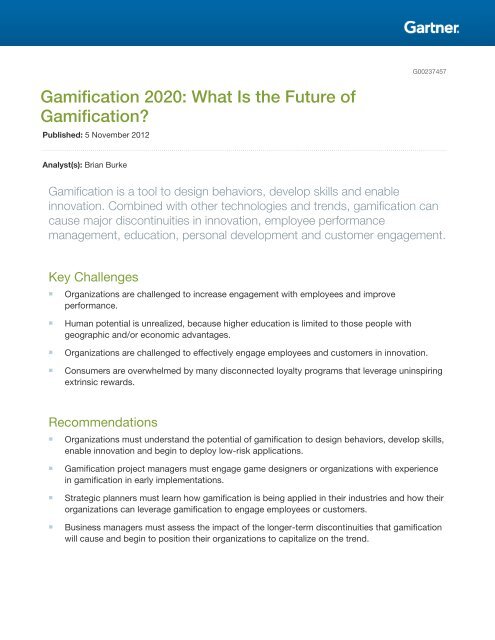 Gamification 2020: What Is the Future of Gamification?