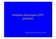 Douleurs thoraciques pariétales - (CHU) de Poitiers