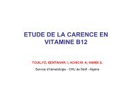 etude de la carence en vitamine b12 - Société algérienne d ...