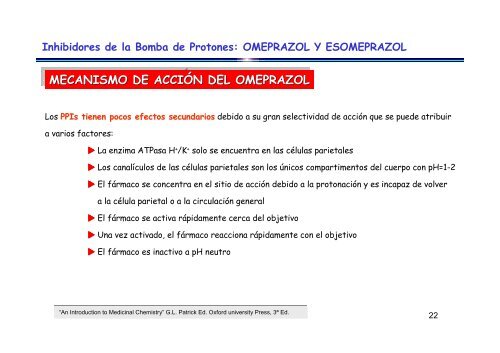 Inhibidores de la Bomba de Protones: OMEPRAZOL Y ...