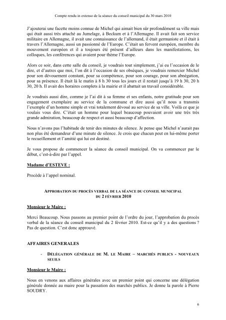 Compte-rendu in extenso du Conseil municipal du - La Celle Saint ...