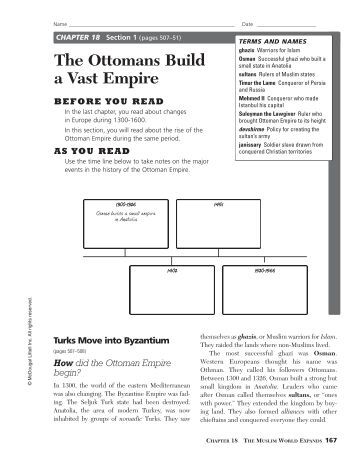 The Ottomans Build A Vast Empire The Ottomans Build A Vast Empire
