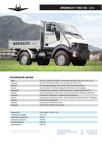 BREMACH T-REX SC 3.5 t - Rölli Carrosserie AG