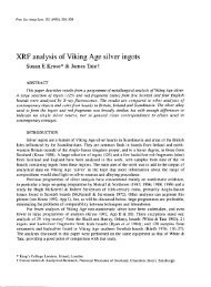 XRF analysis of Viking Age silver ingots