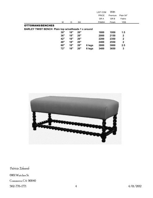 05 BENCHES OTTOMANS.pub - Patricia Edwards