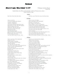 Missa in C major, 'Missa Solemnis' K. 337 - DLynx at Rhodes College