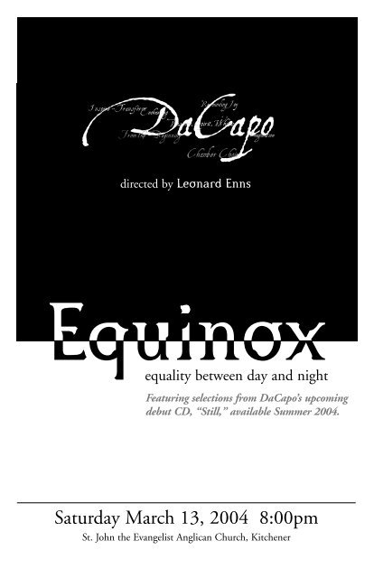 program - March 13th Equinox.pdf - DaCapo Chamber Choir