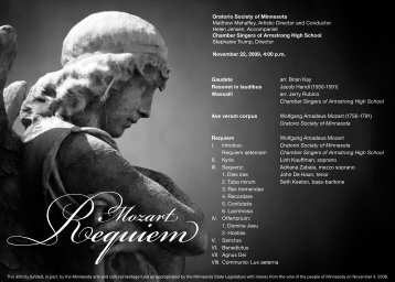 Mozart: Requiem - Oratorio Society of Minnesota
