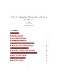 A Guide to Imputing Missing Data with Stata Revision: 1.4