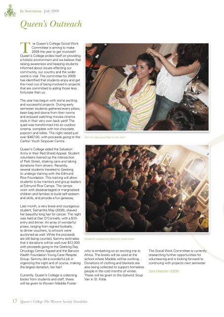 In Aeternum, July 2009 Download PDF - Queen's College ...