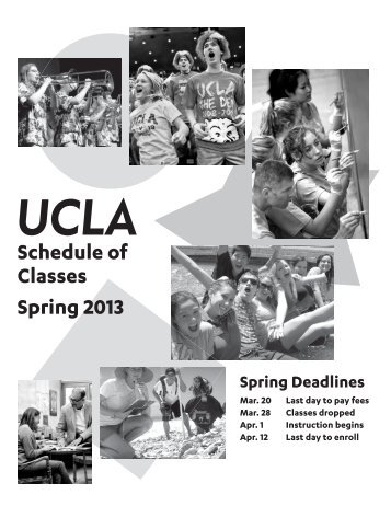 UCLA Schedule of Classes Spring 2013 - UCLA Registrar's Office ...