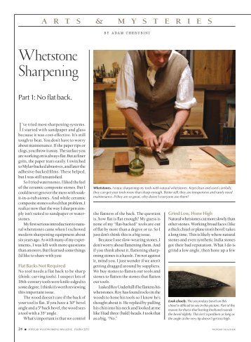 Whetstone sharpening (PDF) - Popular Woodworking Magazine