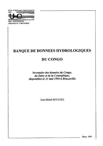 Banque de données hydrologiques du Congo : inventaire des ... - IRD
