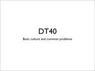 DT40: Basic culture and common problems