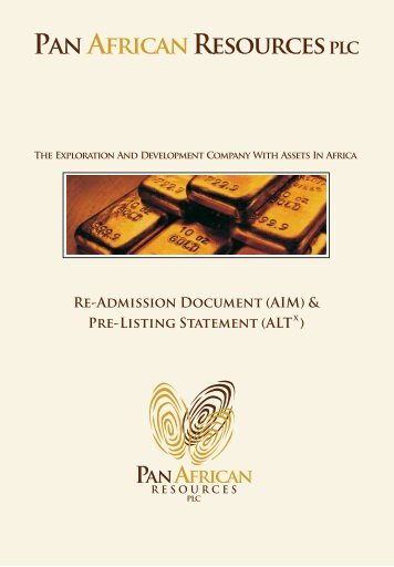 Re-Admission Document (AIM) and Pre-Listing ... - Pan African