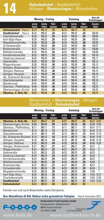 Linie 14 im PDF-Format (104.83 KB) - Stadtverkehr FN