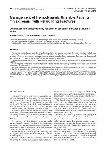 Management of Hemodynamic Unstable Patients “in extremis” with ...