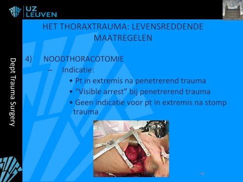 OPVANG EN BEHANDELING BIJ TRAUMA - Belsurg