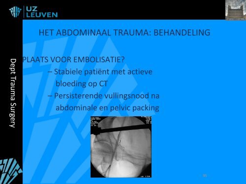 OPVANG EN BEHANDELING BIJ TRAUMA - Belsurg