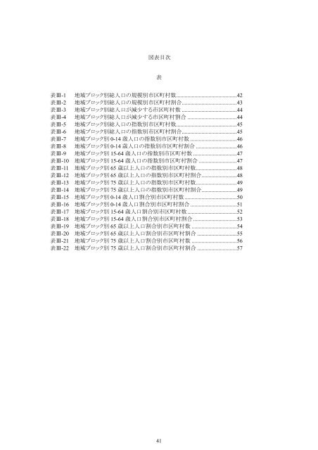 日 本 の 地 域 別 将 来 推 計 人 口