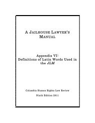 Definitions of Latin Words Used in the JLM - Columbia Law School