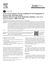 Practice Guidelines for the Management of Hysteroscopic ... - AAGL