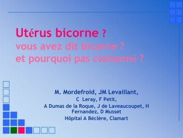 Utérus bicorne ?