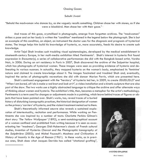 catalogue essay Kashi Art Gallery