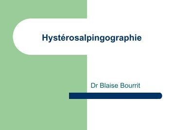 Hystérosalpingographie