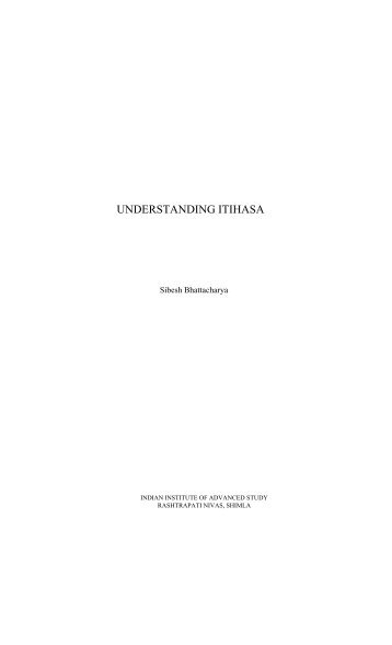 understanding itihasa.pdf - Sanskrit Books