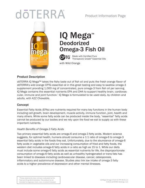 IQ Mega - dōTERRA - Essential Oils