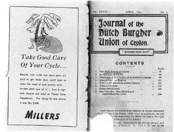 Take Good Care Of Your Cycle... - Dutch Burgher Union of Ceylon