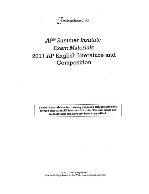 2011 AP English Literature and - Lamarverticalteam